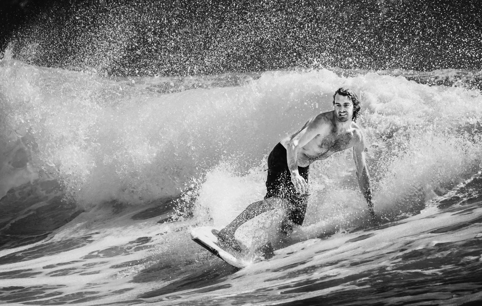 Hawaii, Oahu, Sandy Beach, Wave surfing, Bellyboarding, Shorebreak, Bodyboarding, Bodysurfing