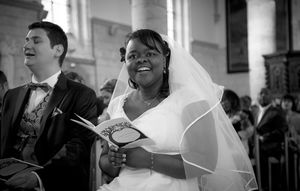 A collection of candid black and white wedding moments showing joyful reactions and emotions during the celebration.
