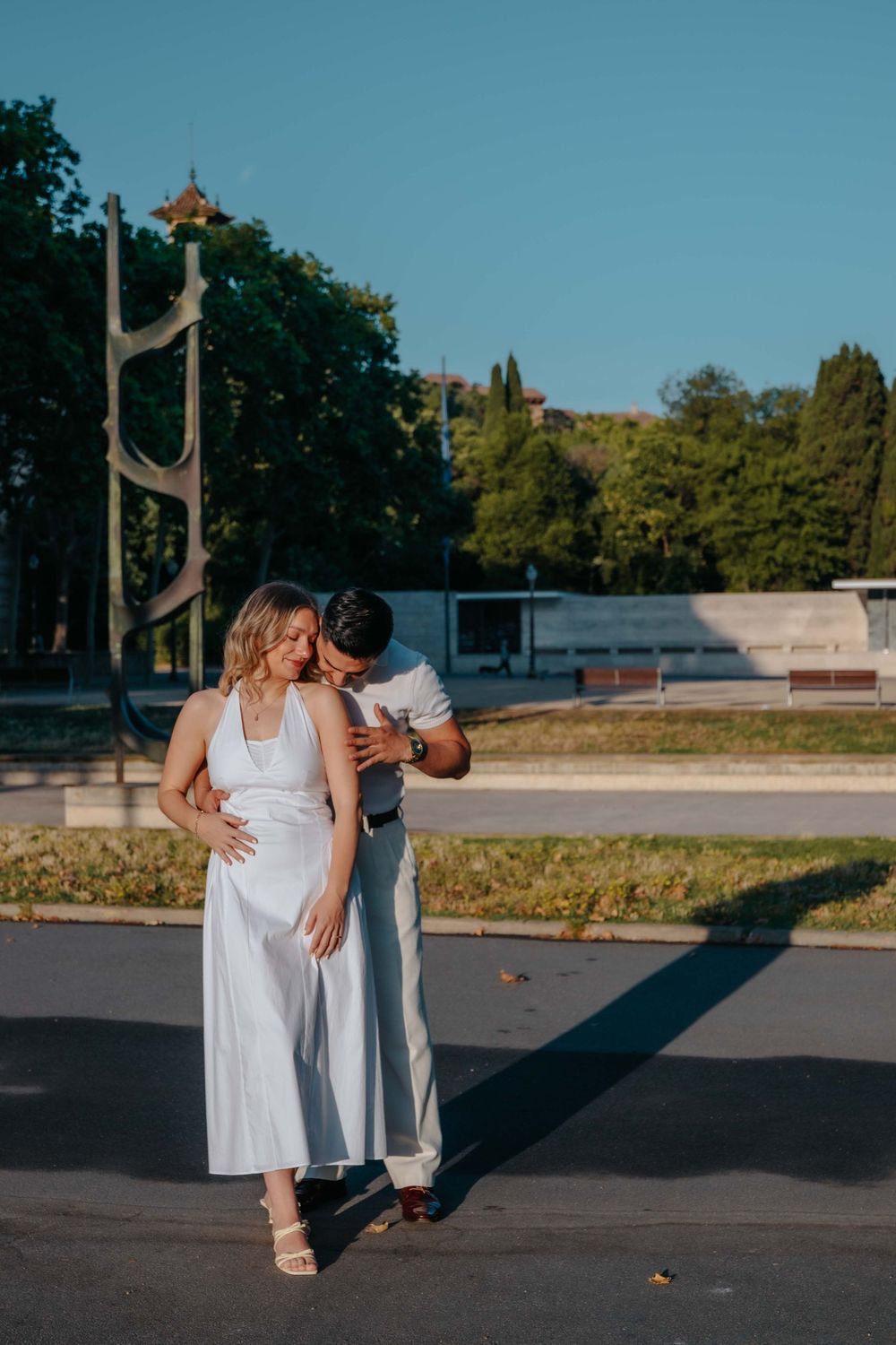 Candid engagement photos Barcelona