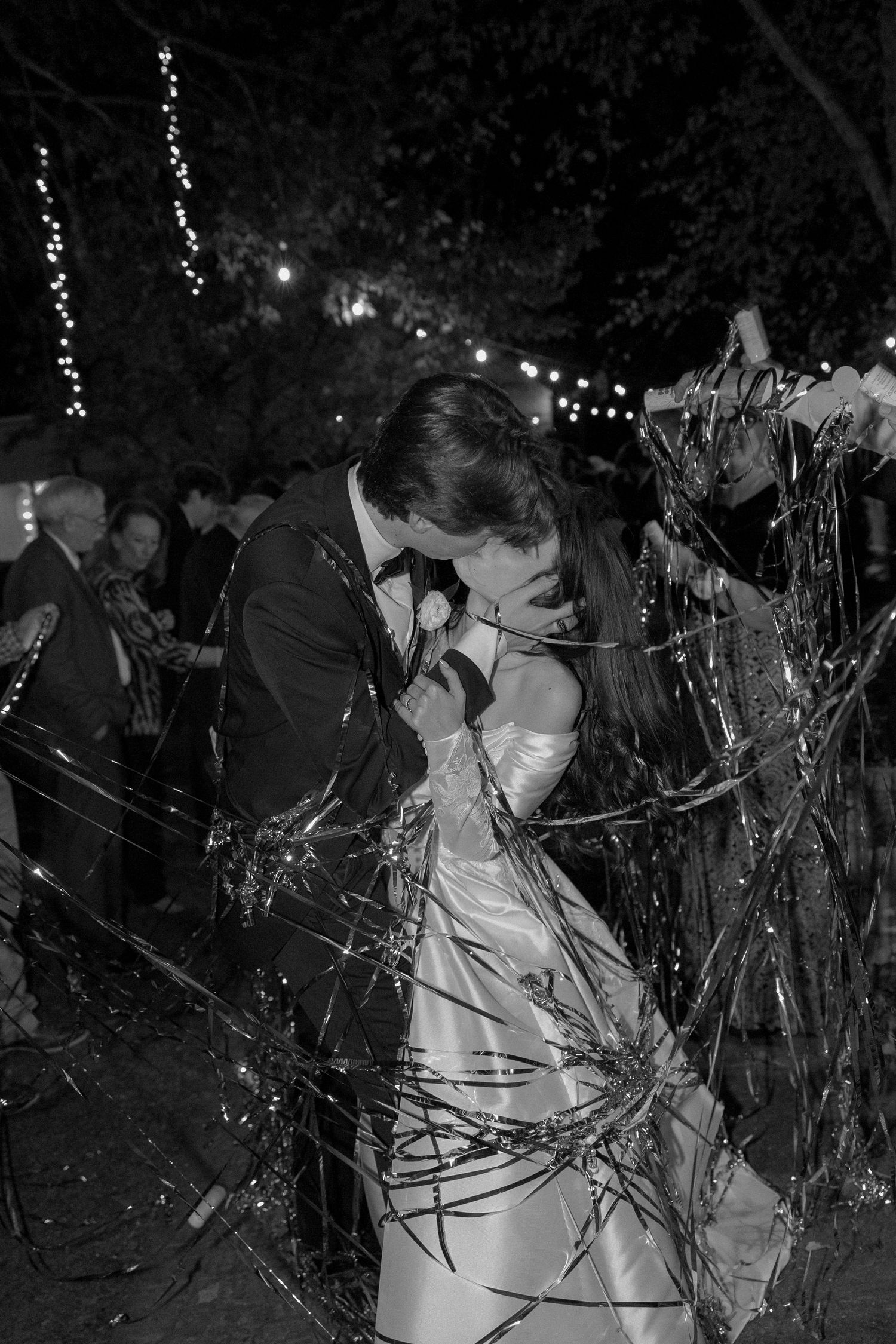 Wedding exit at Stone Chapel at Matt Lane Farm.
