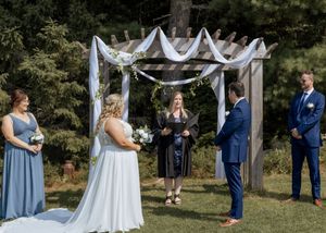 emotional wedding ceremony at Blueberry Hill Farms wedding venue, Pollett River New Brunswick photographer