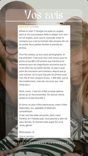 avis fantine plouvier photographe pays basque shooting famille enfant