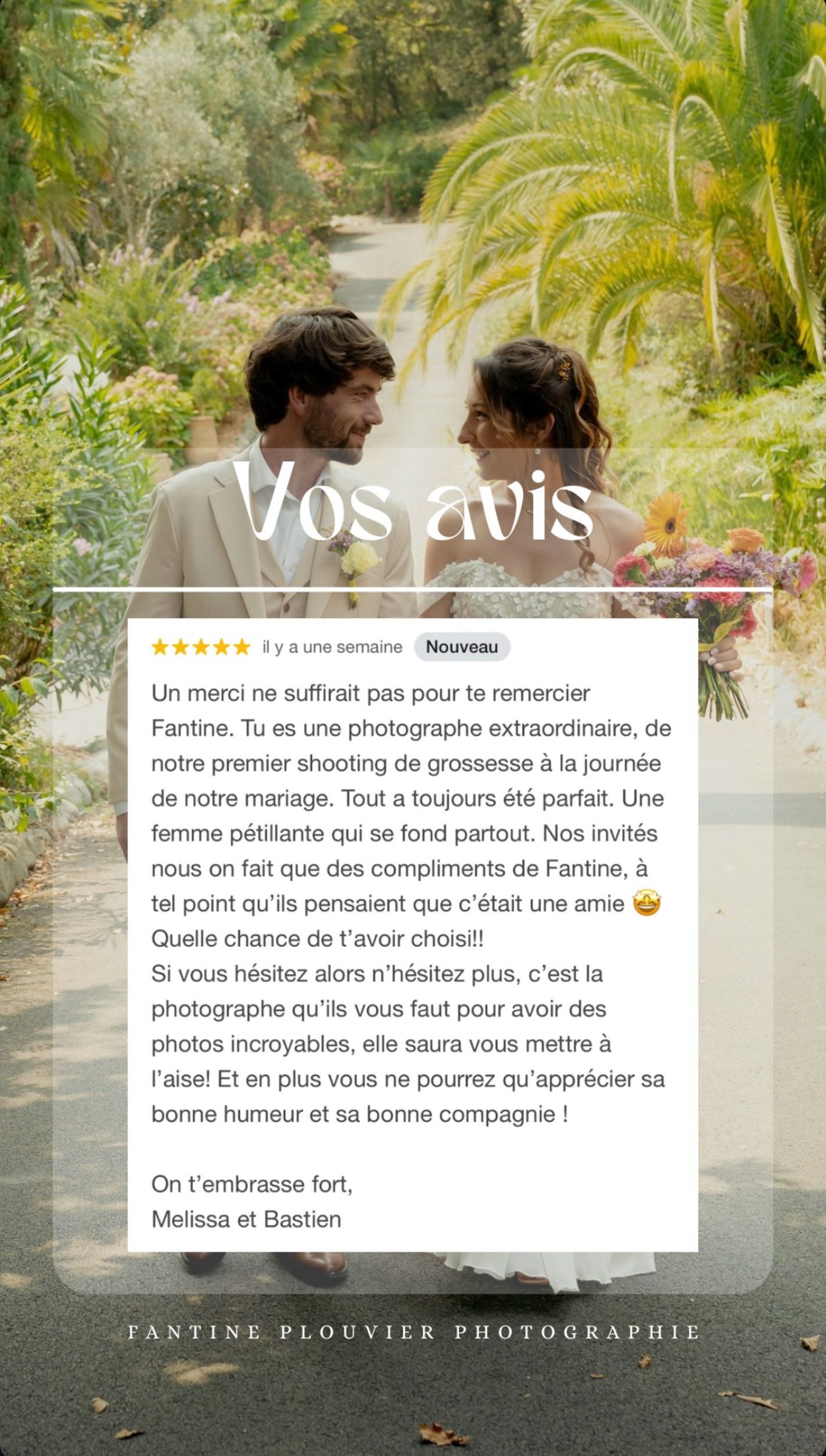 avis fantine plouvier photographe pays basque shooting reportage mariage
