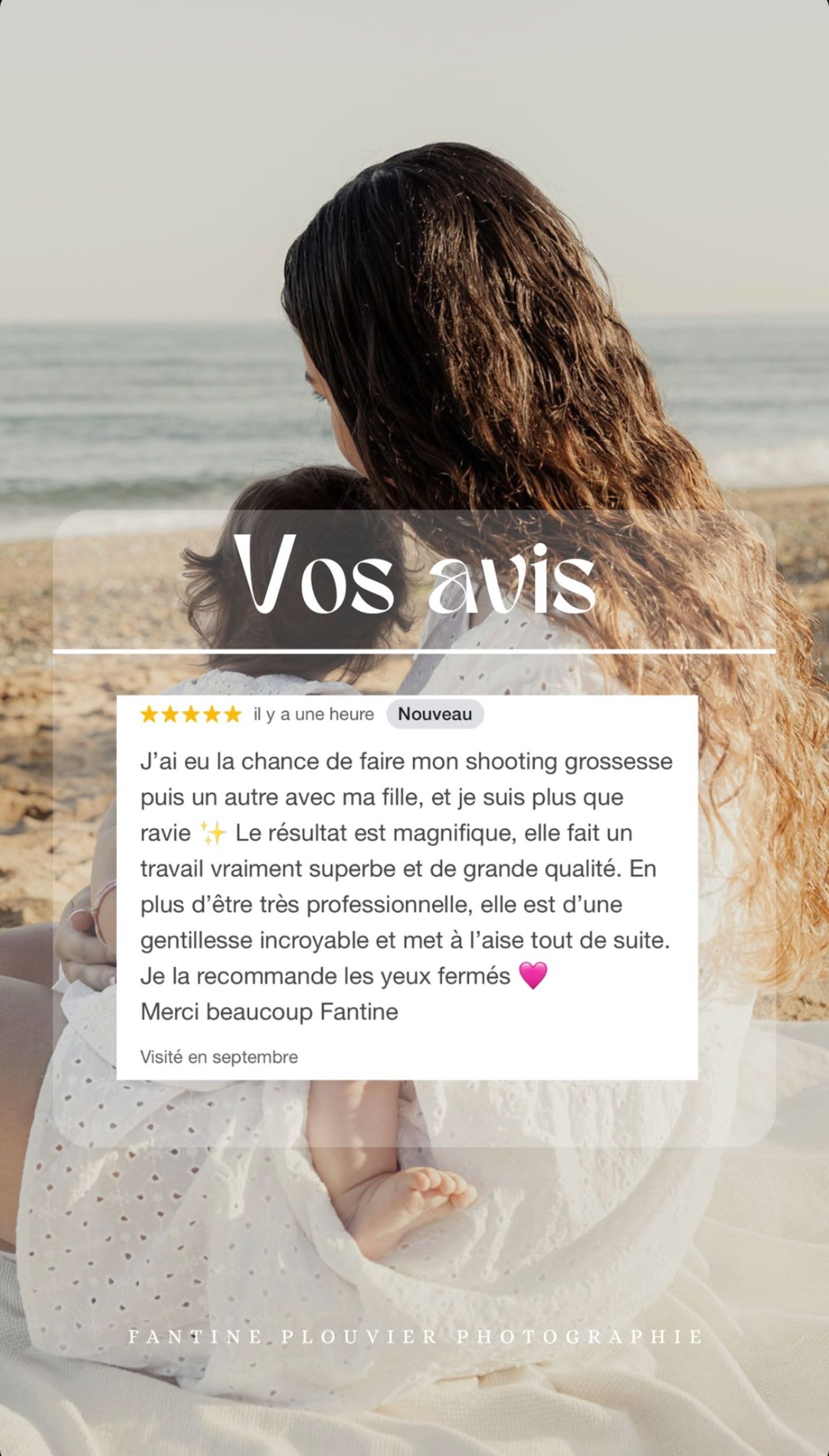 avis fantine plouvier photographe pays basque shooting enfant bébé plage