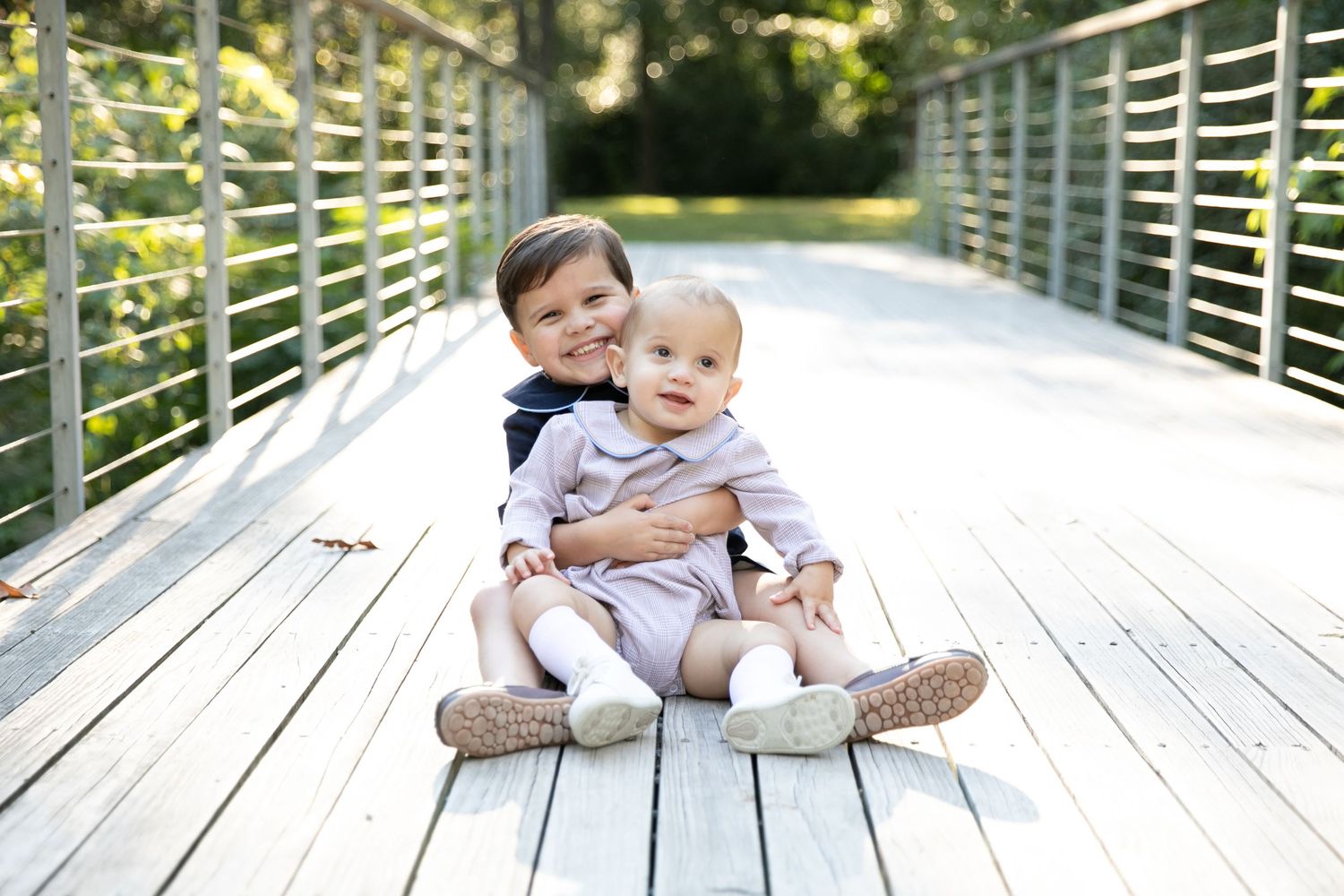 Cute little brothers taking fall minis at LSU Hilltop Arboretum in Baton Rouge.