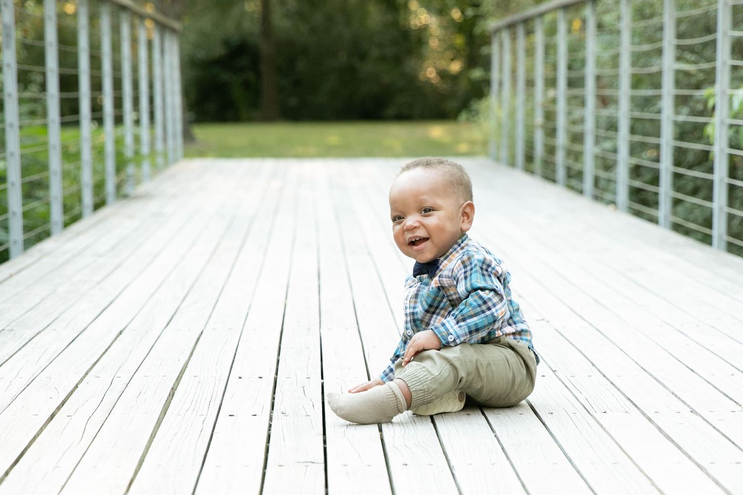 Baton Rouge photographer takes baby boy's pictures at LSU Hilltop Arboretum.