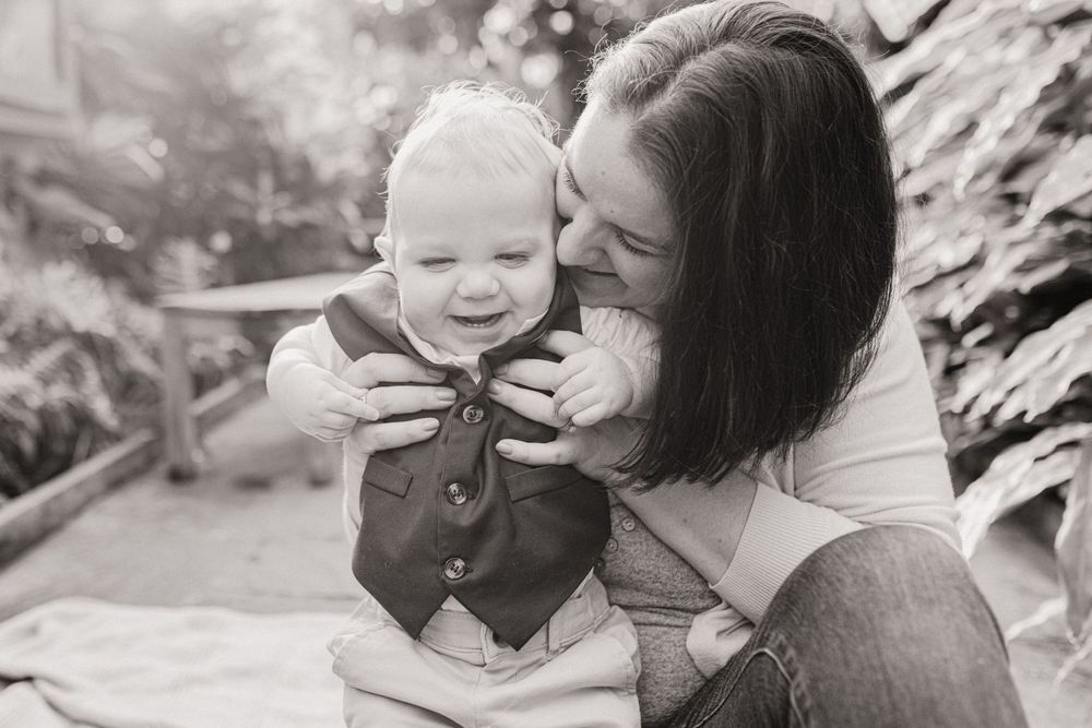 Tender black and white family moments captured in a candid photo series.