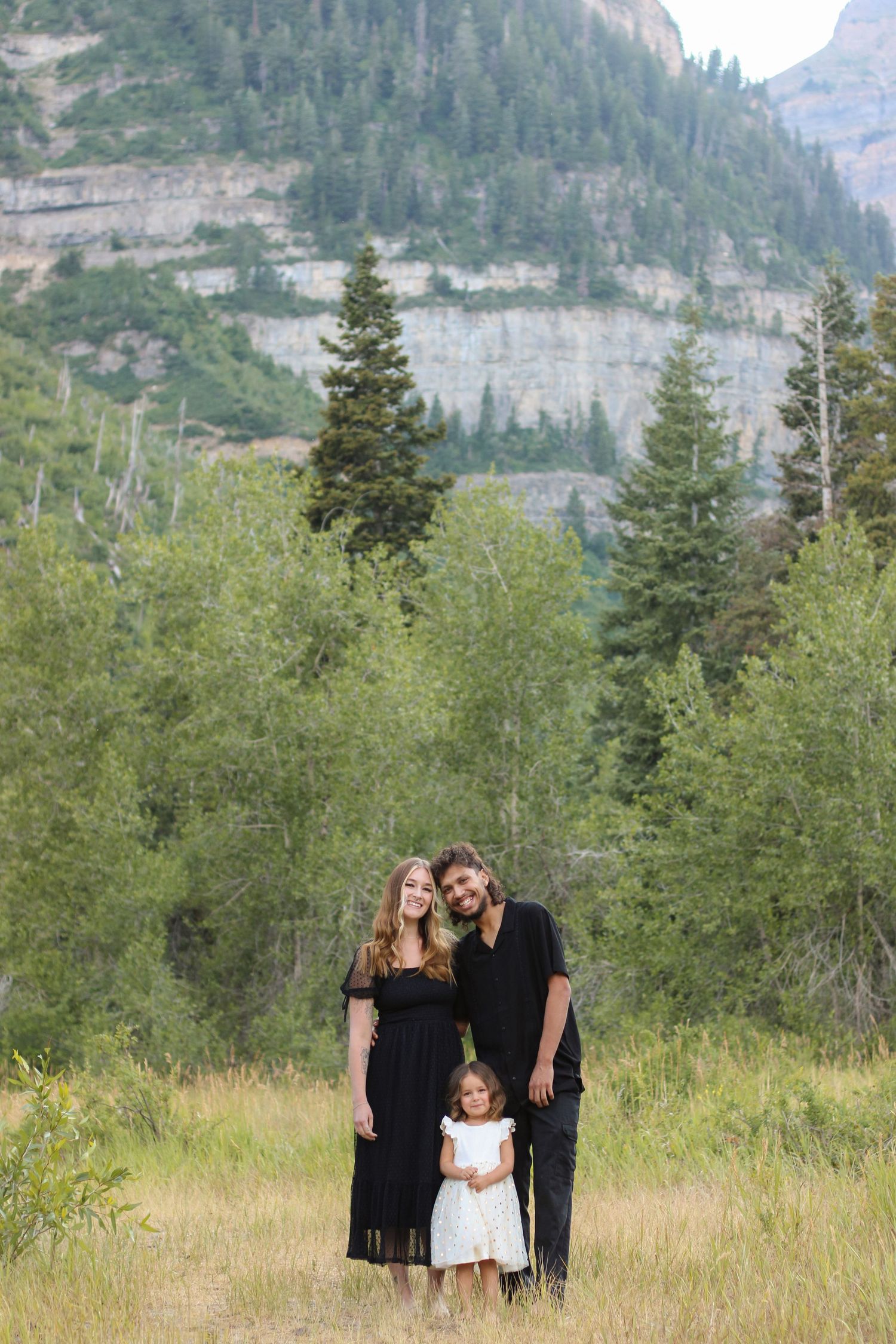 Outdoor family photography at Stewart Falls Trailhead, Sundance, Provo Canyon, Utah County, by Utah County photographer