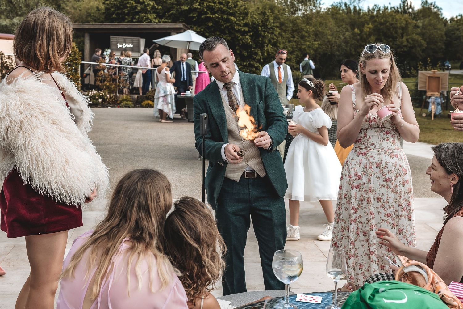 Candid wedding moment showing real interaction.