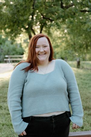 Dreamy natural portrait session at Lucy Park Wichita Falls TX, soft earthy tones.