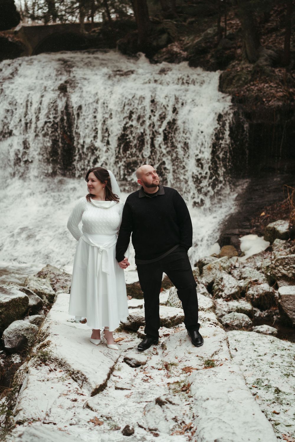 Waterfall elopement