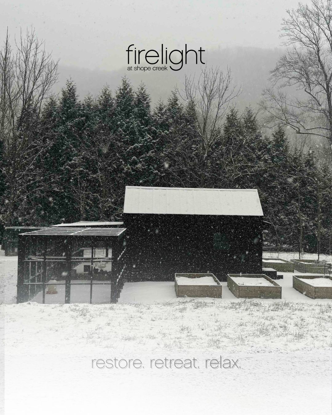 Social media graphic for Firelight at Shope Creek