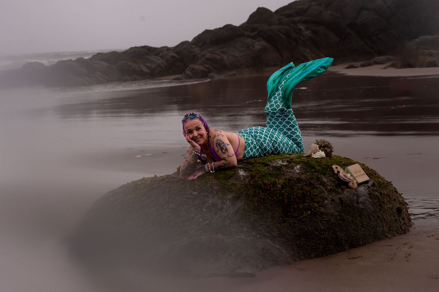 Mermaid session on the Oregon coast