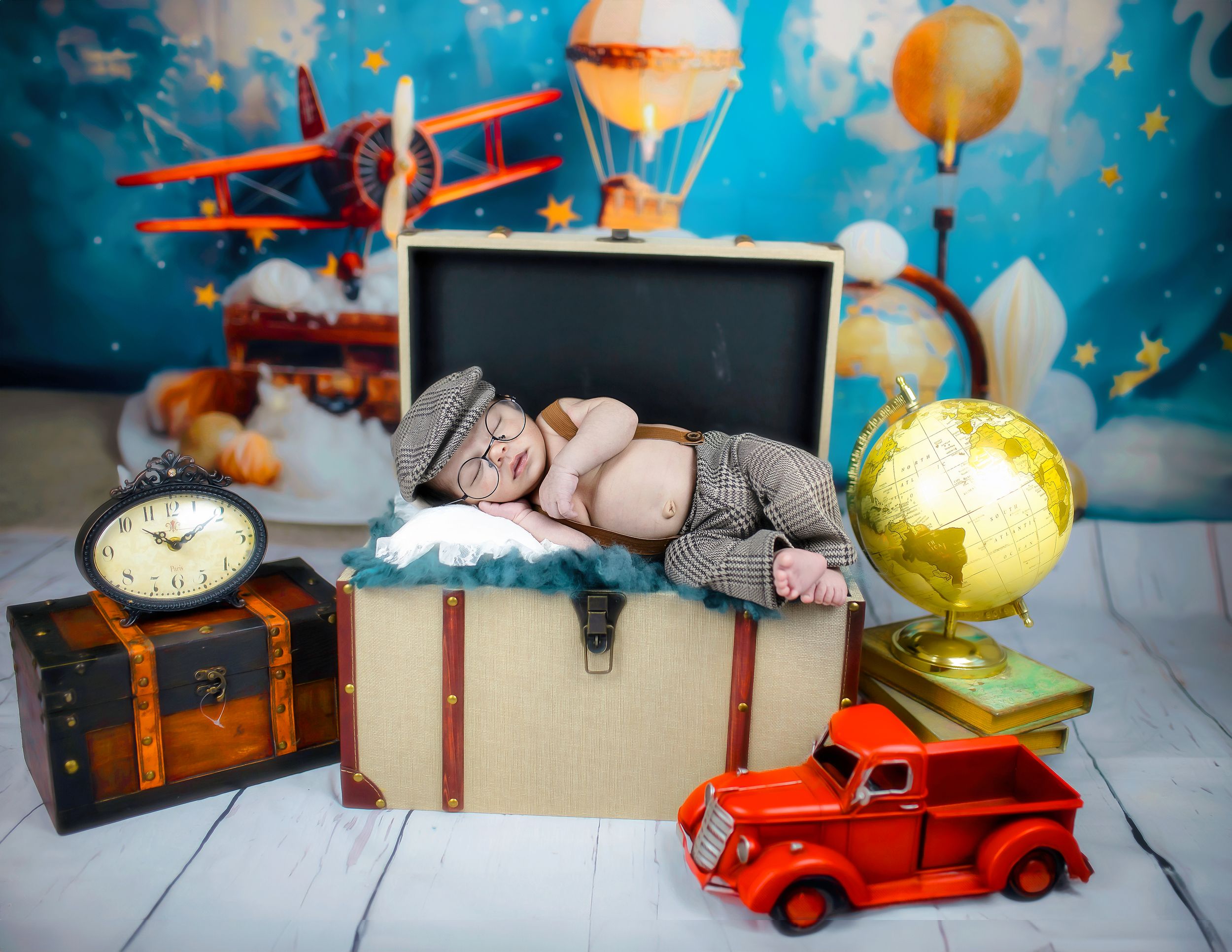 Frisco , covers all of Dallas - newborn photography session by Bhaire Photography, tiny baby yawning in cozy natural light setup
