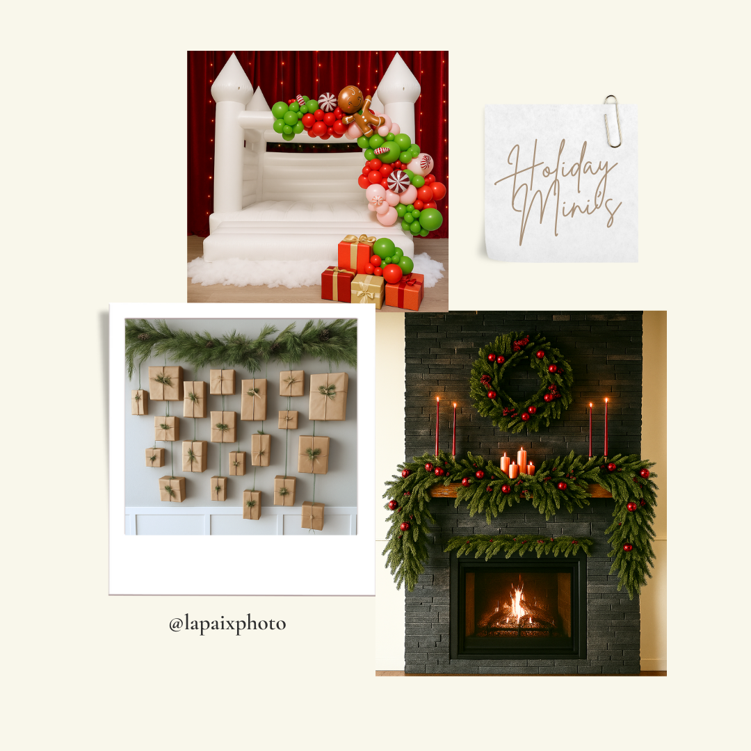 Rustic advent calendar display with numbered brown paper bags hanging on twine against a white wall with holiday decor.
