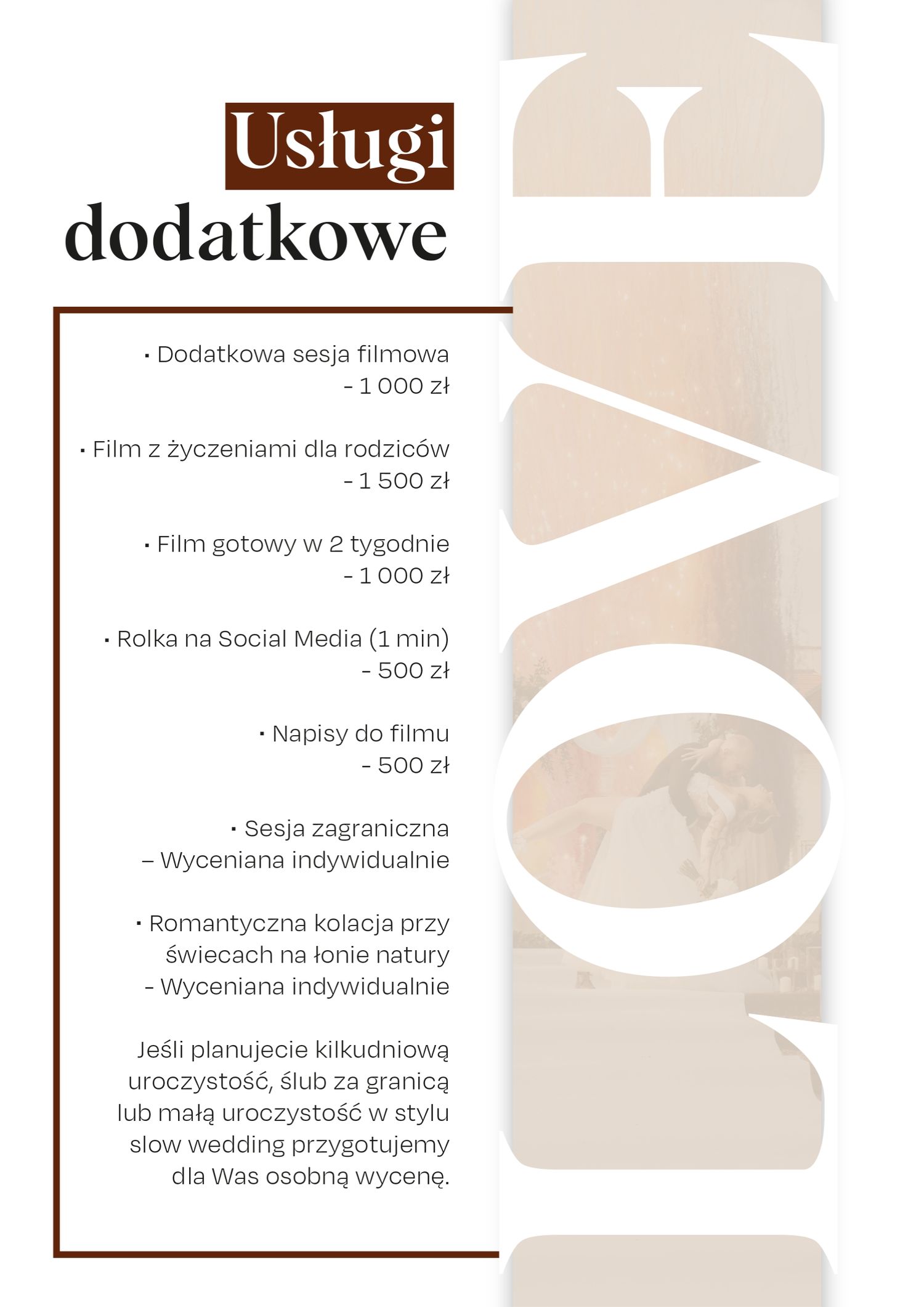 Oferta usługi dodatkowe