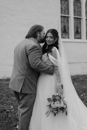 Black & White Bride & Groom Portrait, Pleasant Hill Chapel Wedding Day Photography