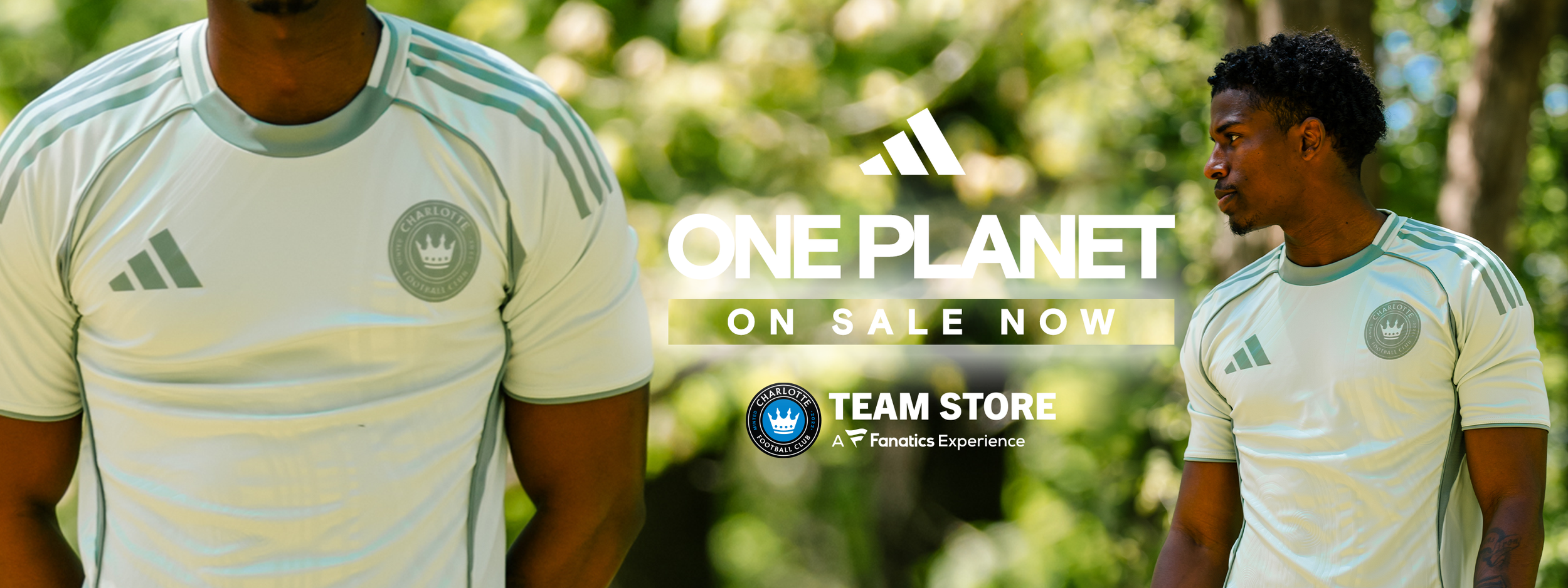 Adidas One Planet jersey on sale now at Charlotte FC Team Store by Fanatics.