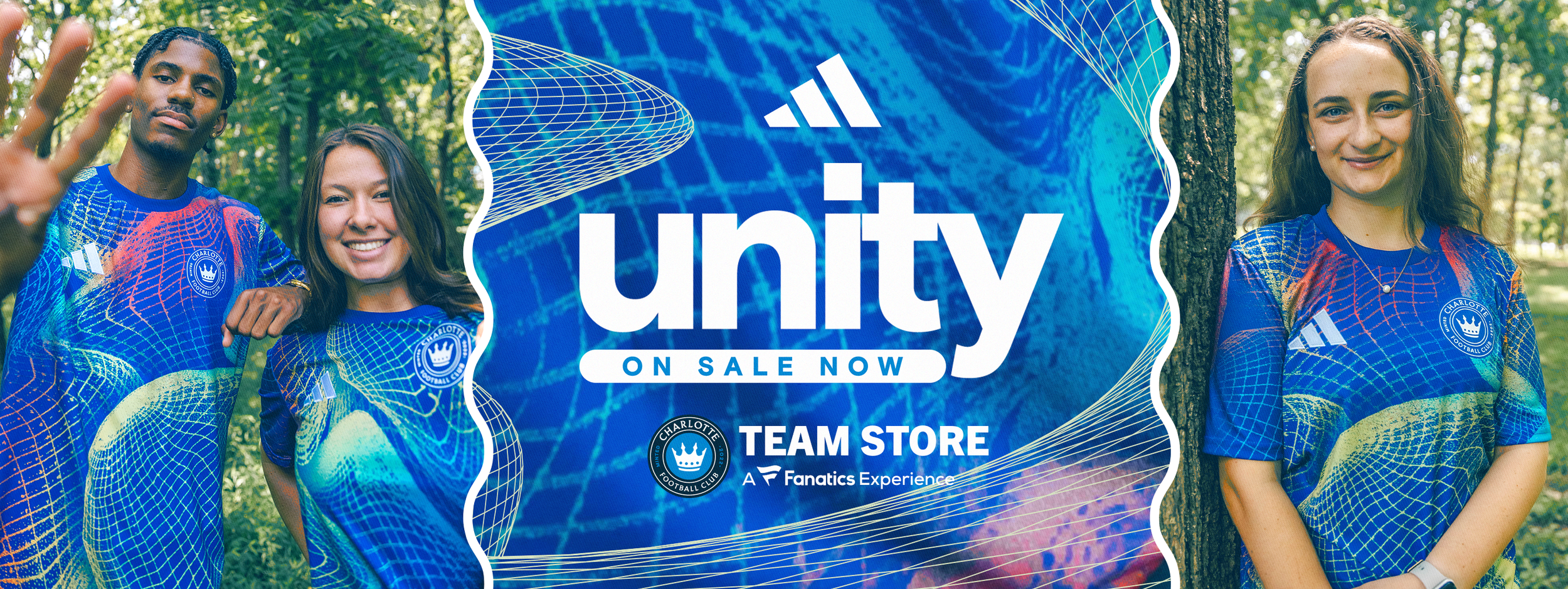 Adidas Unity soccer jersey on sale now at Charlotte FC Team Store by Fanatics.