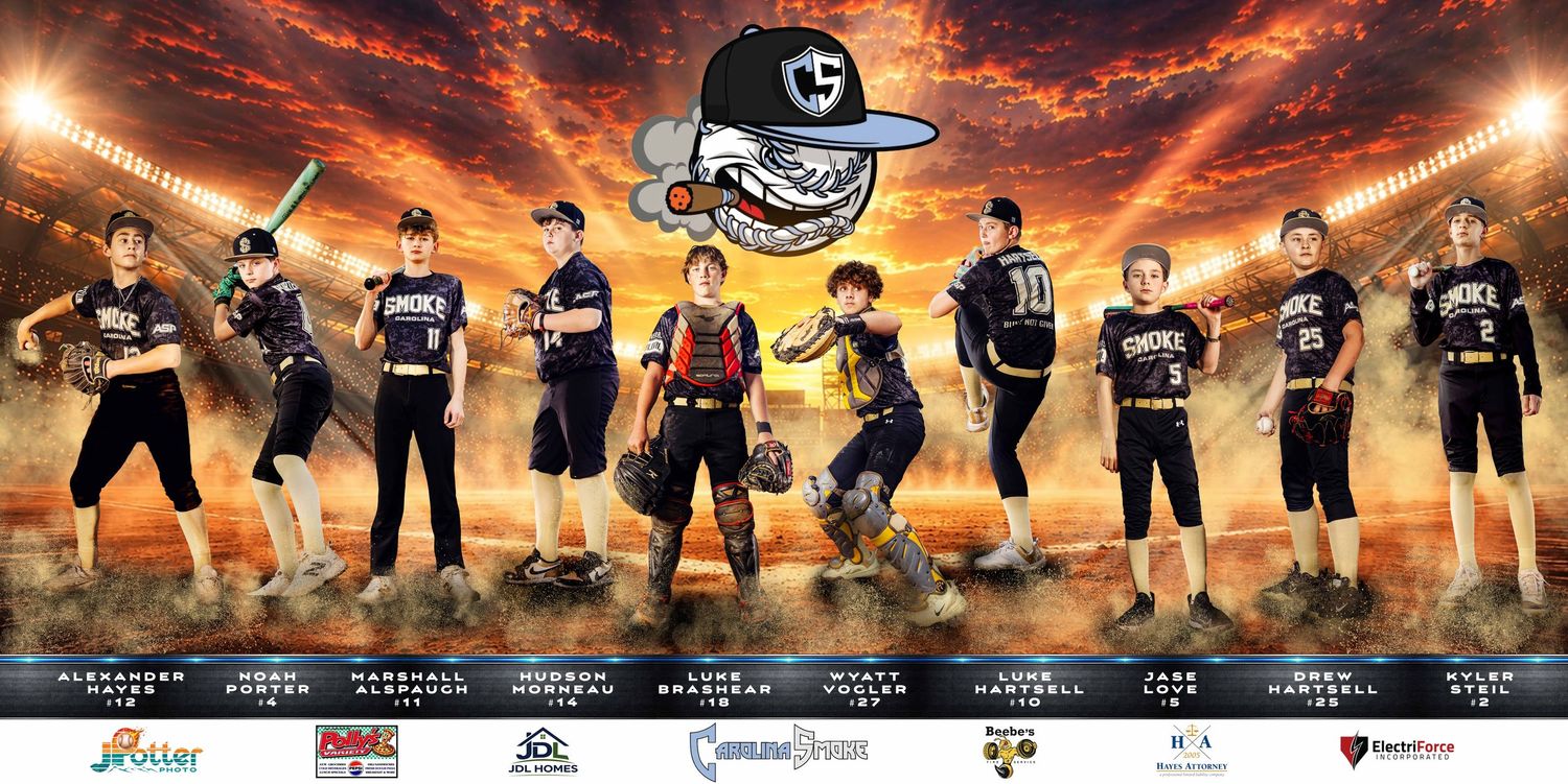 Cinematic baseball team Sportrait banner by Boston sports photographer Justin Potter