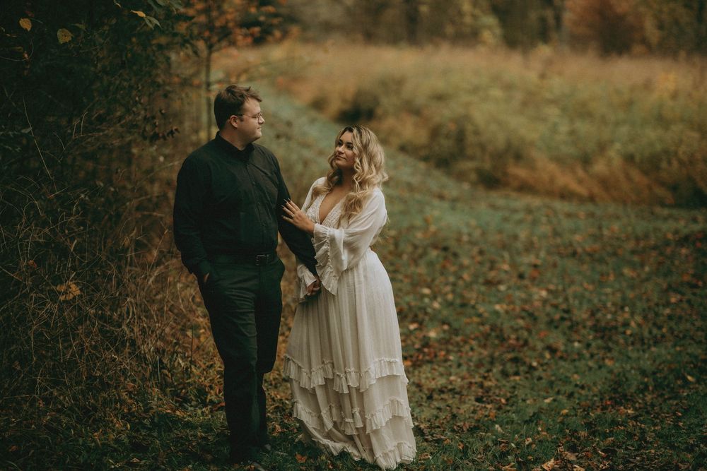 greensburg pa photographer latrobe pa photographer keystone state park engagement session woodland moody whimsical magical romantic