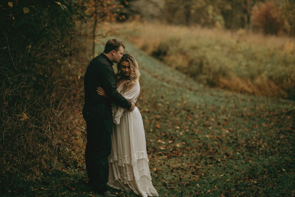 greensburg pa photographer latrobe pa photographer keystone state park engagement session woodland moody whimsical magical romantic