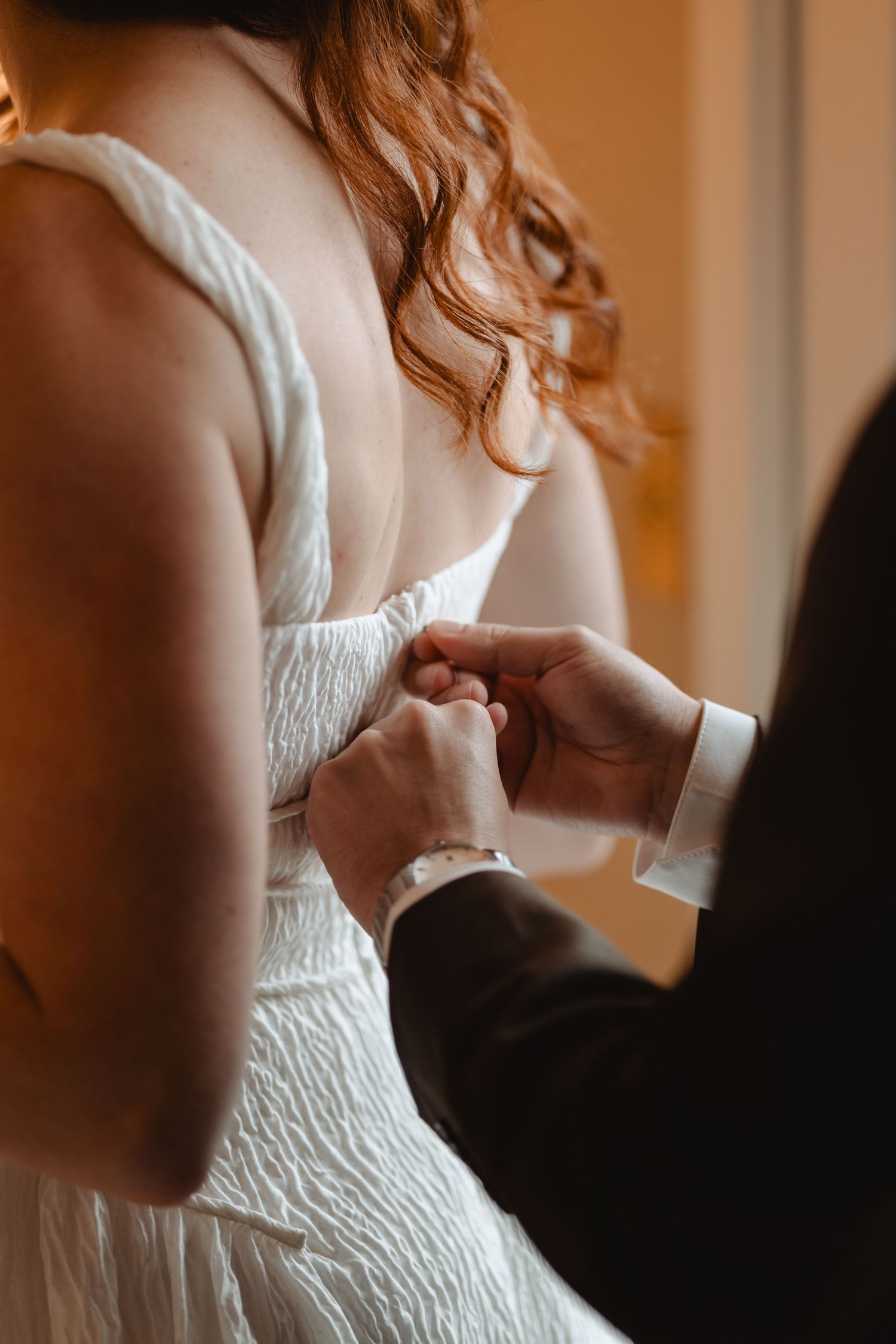 getting ready for romantic Big Sur elopement