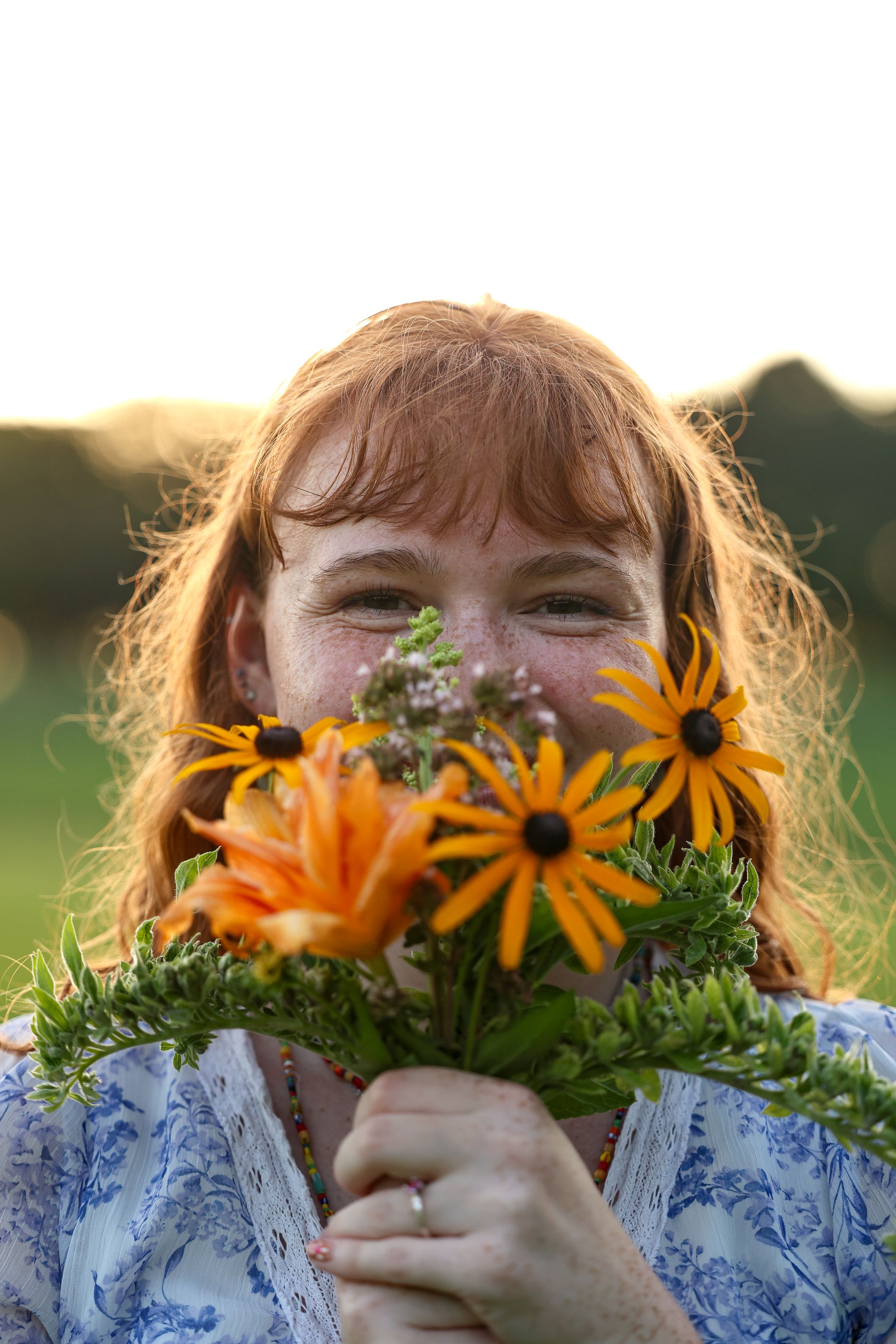 Senior Portraits with Wild Flowers