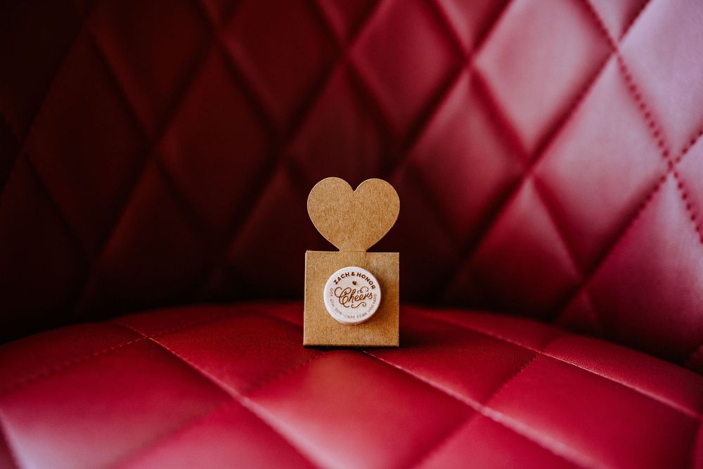 Elegant red leather seating and decor creates a luxurious interior ambiance.
