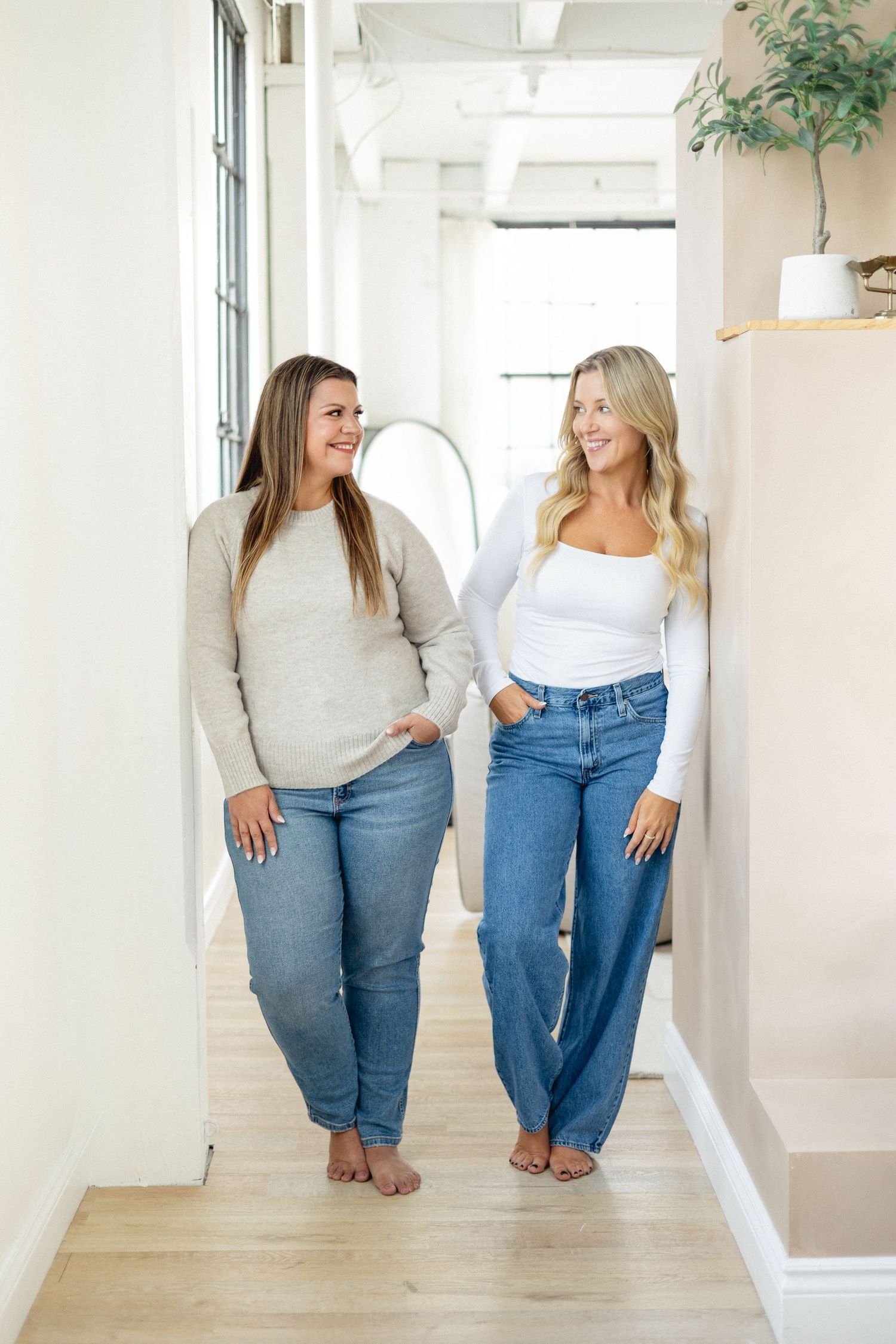 OAC mortgage brokers Amy and Katie during their branding photoshoot at parkhill studios in Cambridge