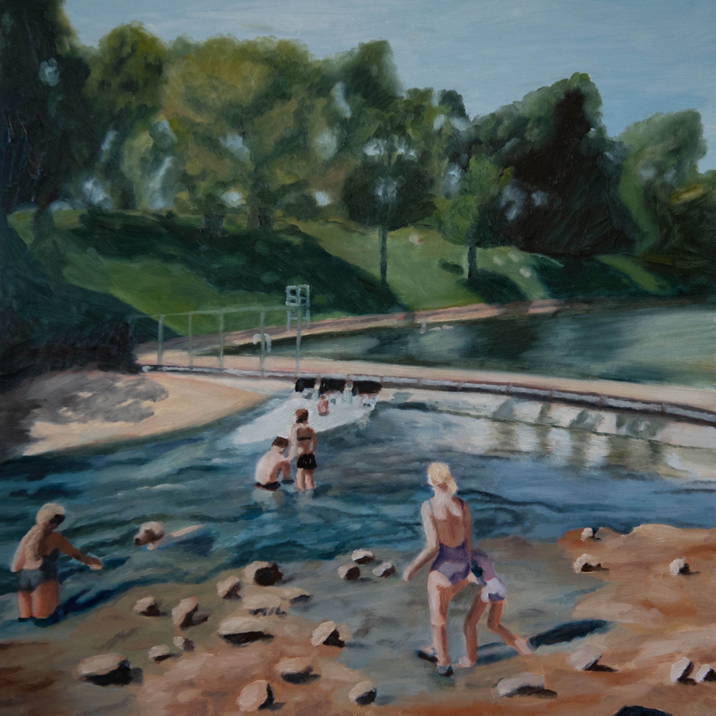 Barton Springs 1999. Oil on gesso board. 2025