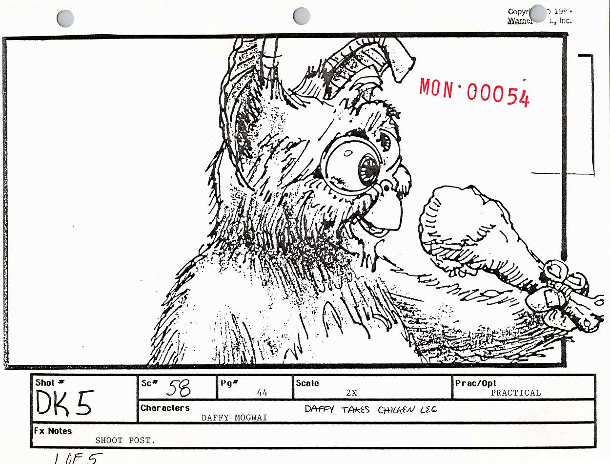 John Hora Storyboard binder from Gremlins 2