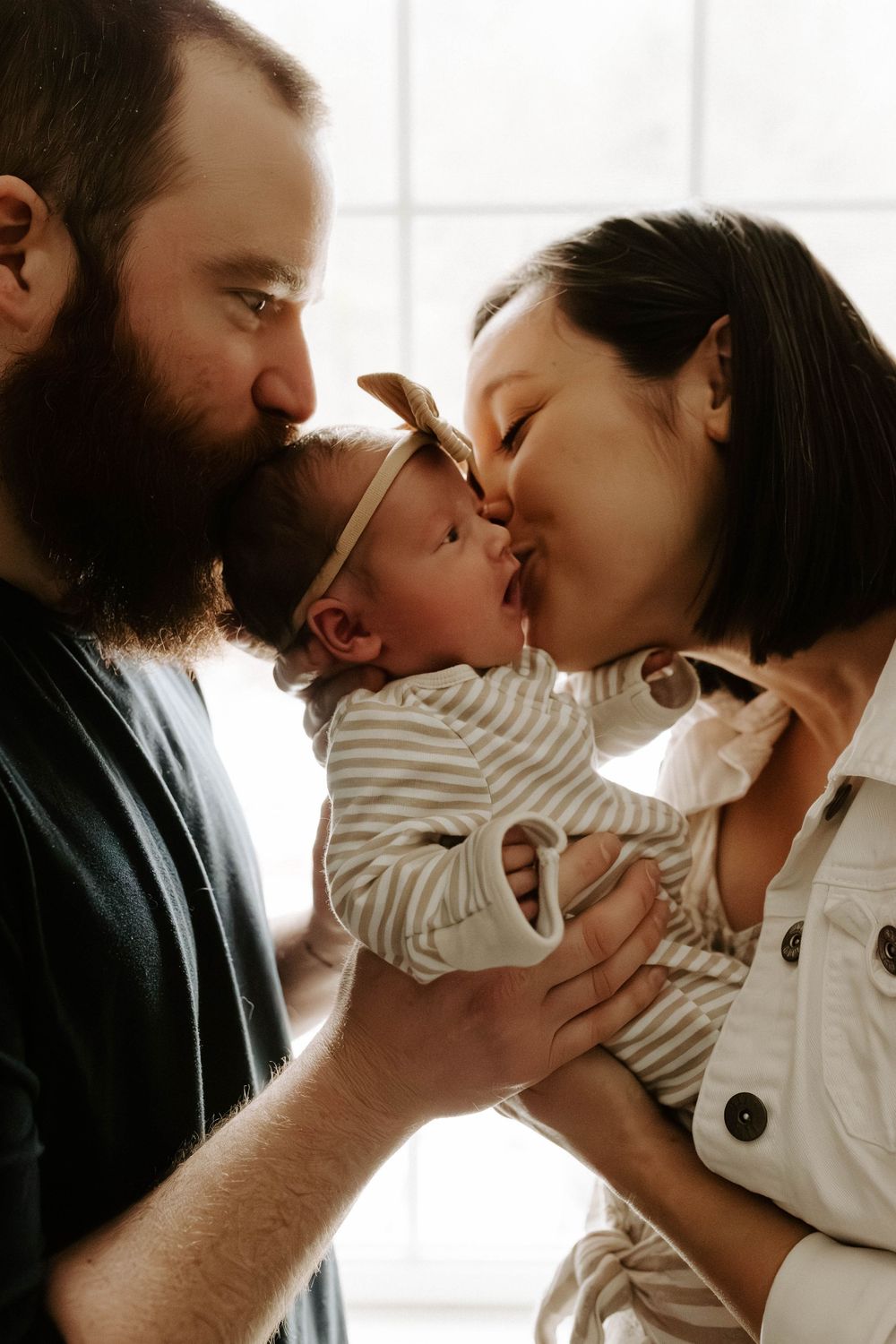 Newborn photoshoot capturing sweet, fleeting moments.