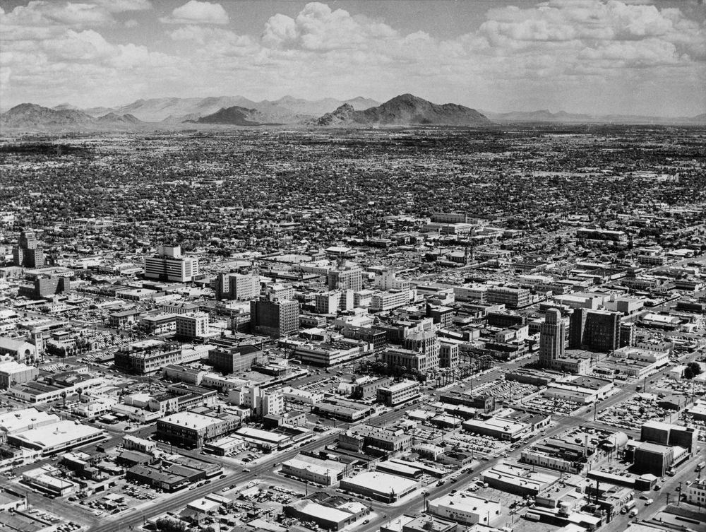 City of Phoenix, looking northwest, circa 1960.