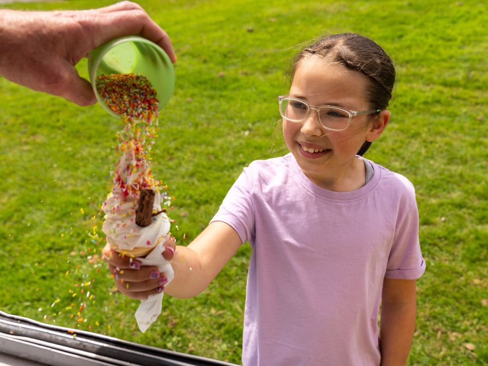 Sprinkle time at a family fun day out in Dublin.