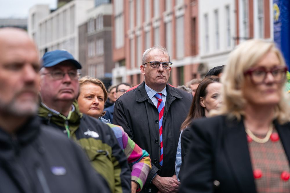 Neil McDonnell, ISME CEO at the Dáil March to protest lack of SME supports in Budget 2025.