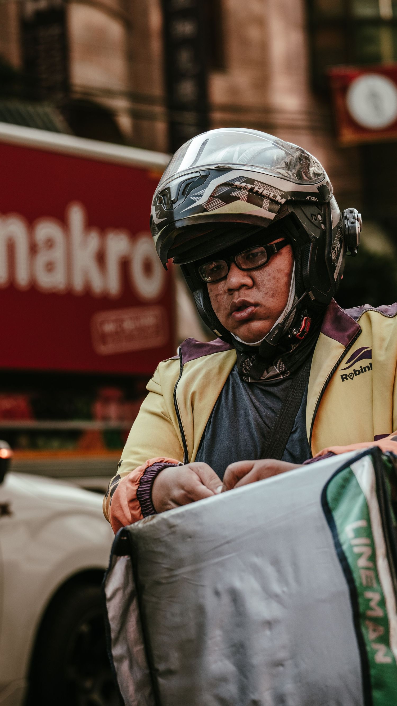 photo d'un livreur line a bangkok