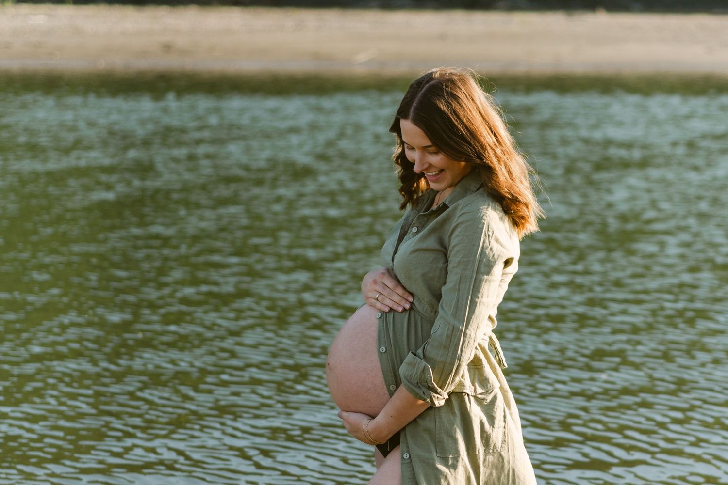 pregnant mom in a river