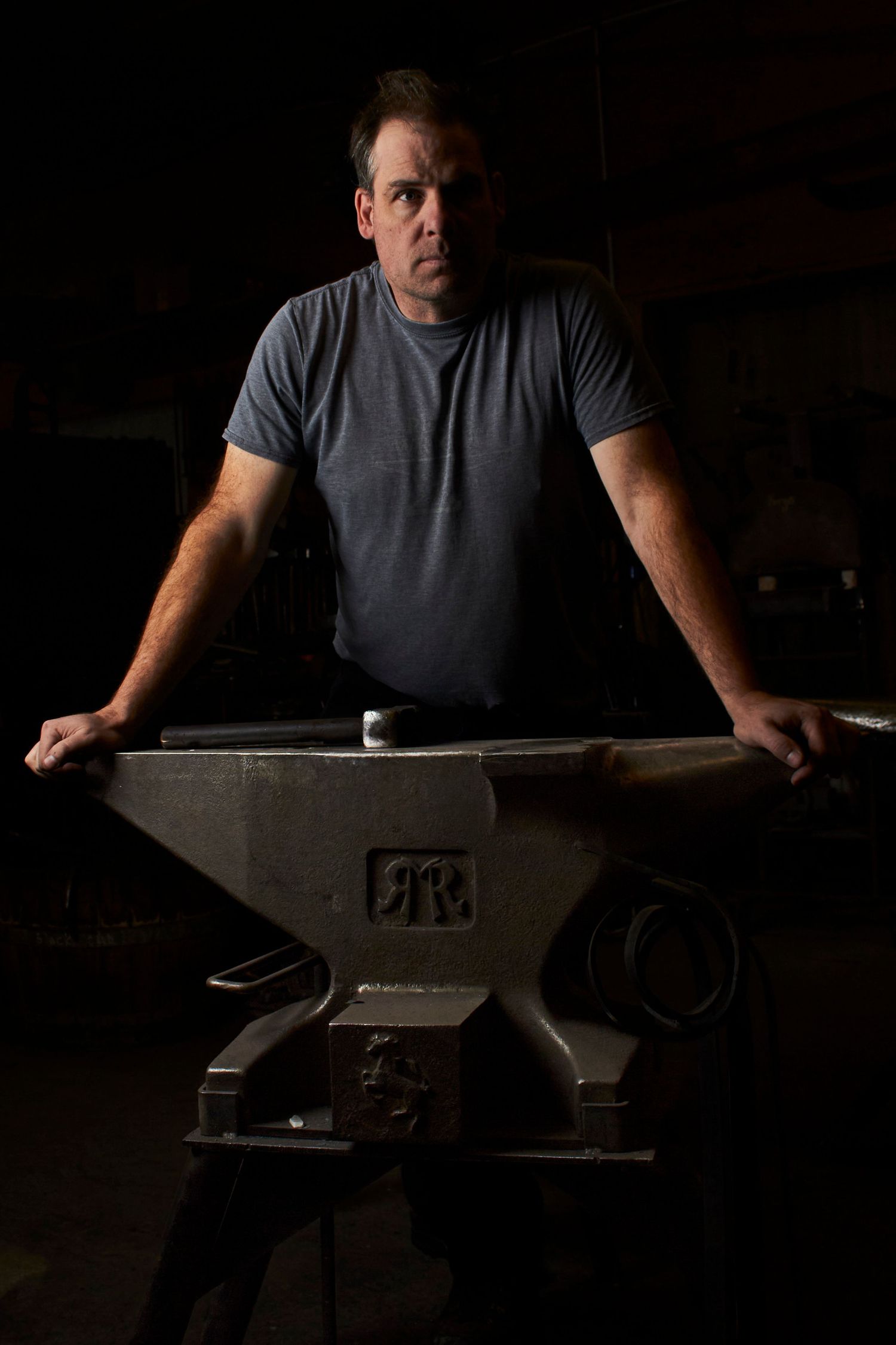 Business blacksmith head shot portrait