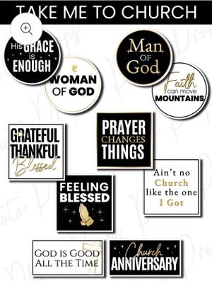 Add meaningful church-themed signs to your photo booth, perfect for capturing special moments and celebrating faith-filled events!