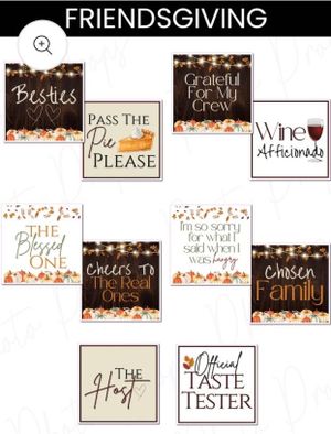 Celebrate with fun Friendsgiving signs for your photo booth, featuring festive messages to capture the spirit of gratitude and friendship th