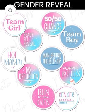 Rent a photo booth with elegant gender reveal props, including fun signs and messages to make your celebration unforgettable!