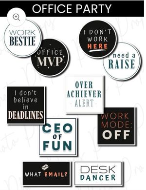 Fun and stylish office party props, perfect for adding personality and excitement to your corporate event or celebration.