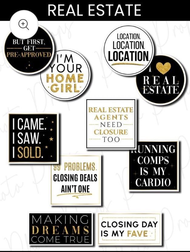 Real estate props with fun and unique messages, ideal for creating memorable and personalized moments during your photo booth experience.