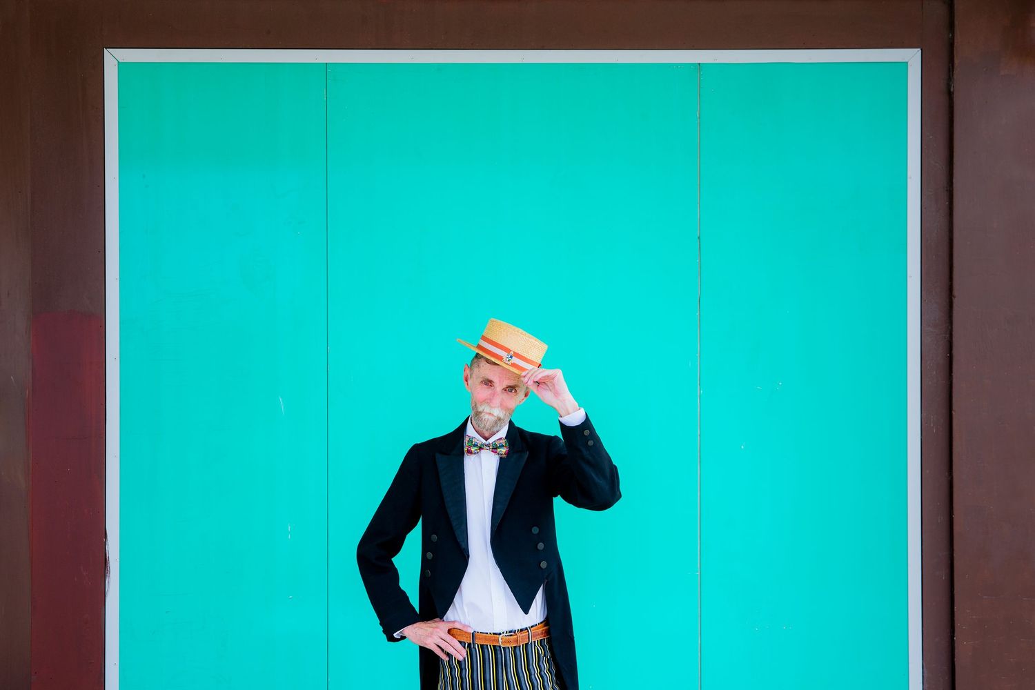 Personal branding photo of Auckland creative entrepreneur in a colourful urban location
