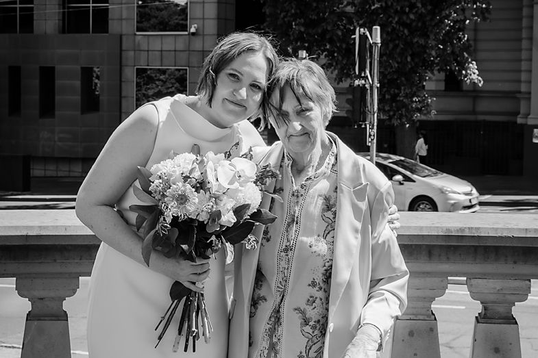 Outdoor wedding portraits showing candid moments and celebrations on a sunny day.