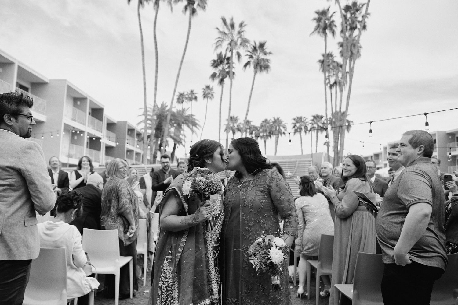 Saguaro Palm Springs same sex wedding photo