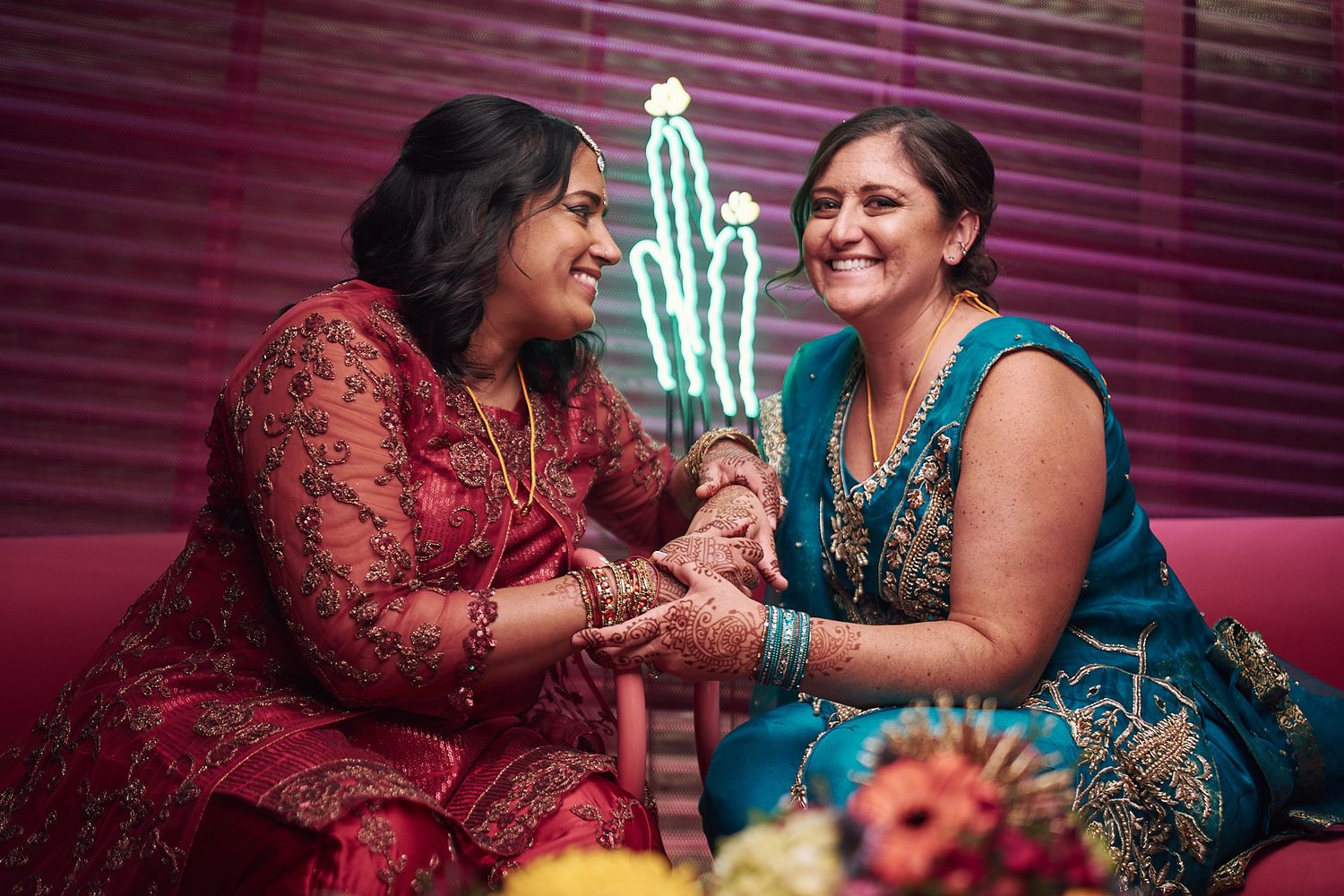 Saguaro Palm Springs same sex wedding photo