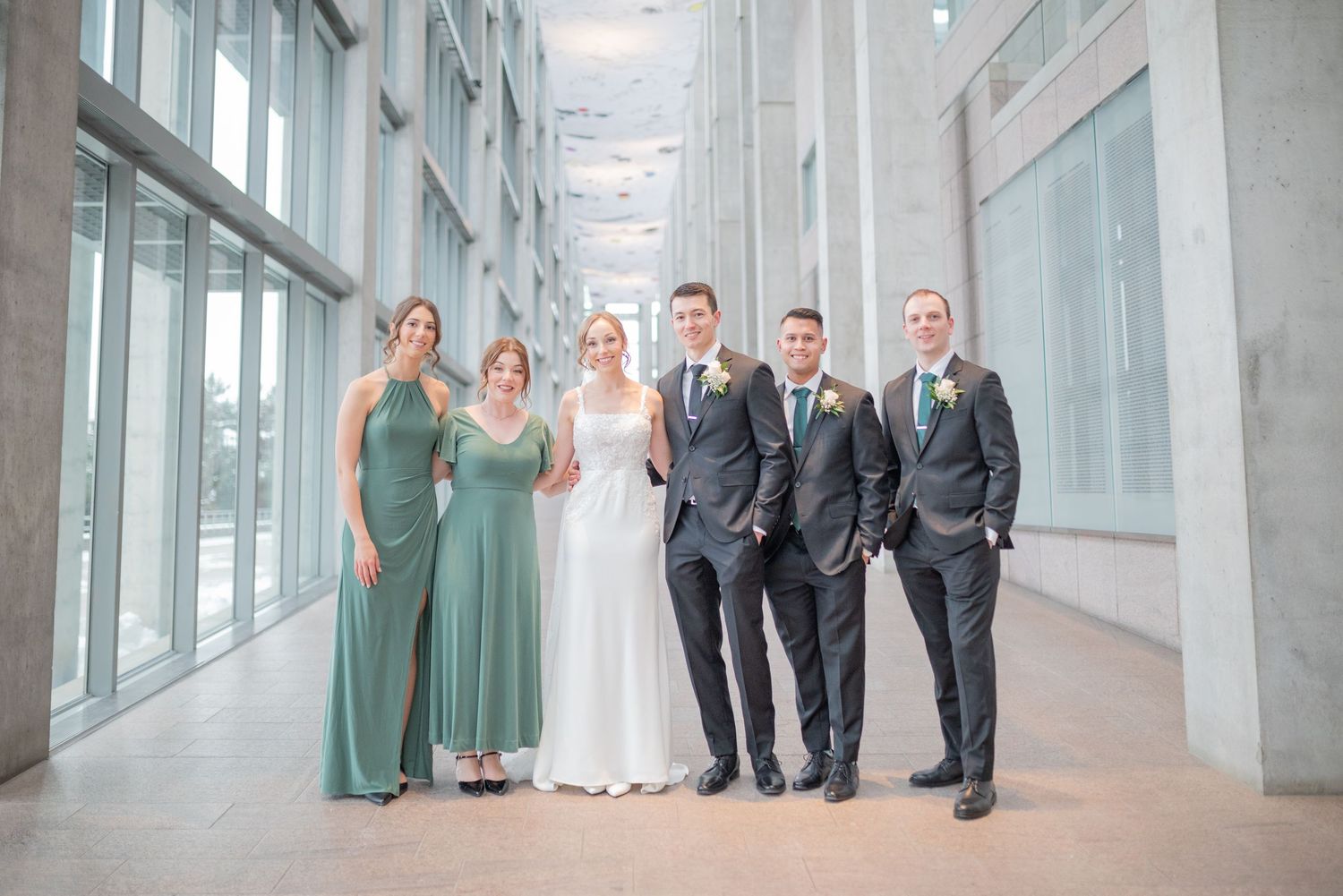 Wedding party in National Gallery of Canada