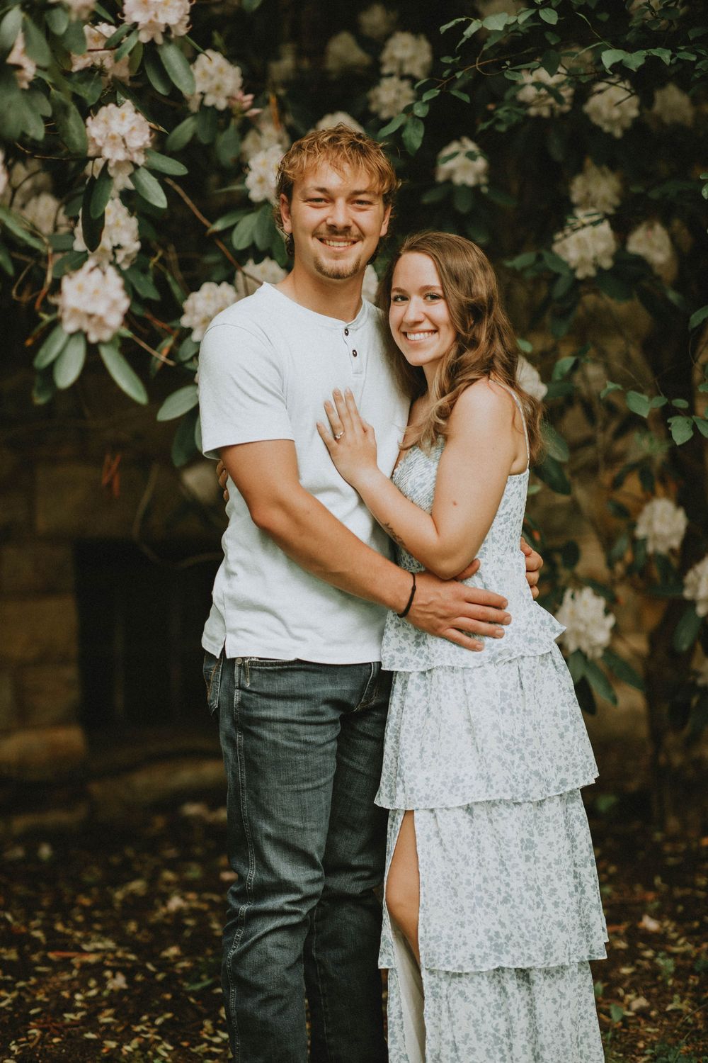 rainy spring engagement session at keystone state park derry pa, indiana blairsville pa photographer
